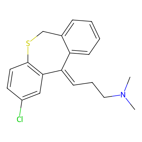Dibenzo(b,e)thiepin-delta(sup 11(6H),gamma)propylamine, 2-chloro-N,N-dimethyl-, hydrochloride structure