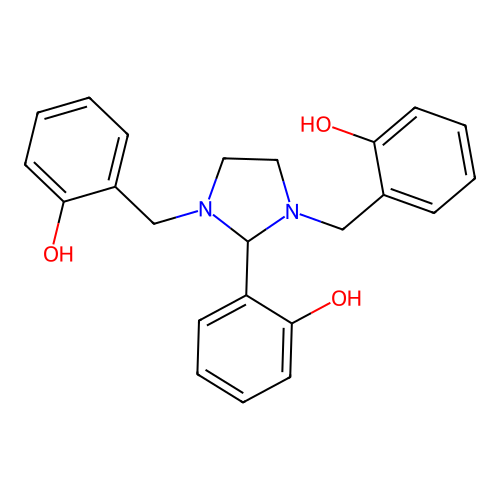 2-[1,3-Bis(2-hydroxybenzyl)-2-imidazolidinyl]phenol structure