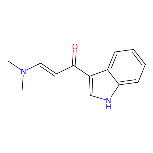 3-(dimethylamino)-1-(1H-indol-3-yl)prop-2-en-1-one structure