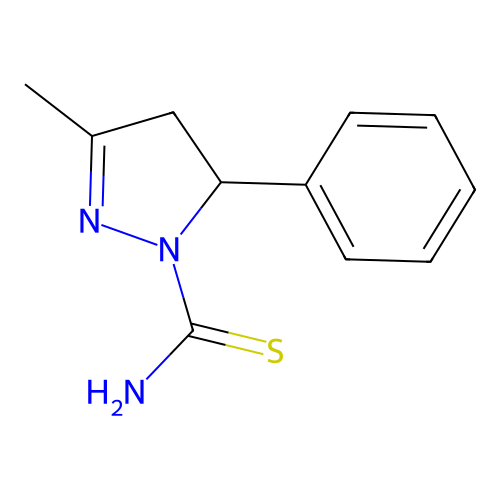 5-Methyl-3-phenyl-3,4-dihydropyrazole-2-carbothioamide structure
