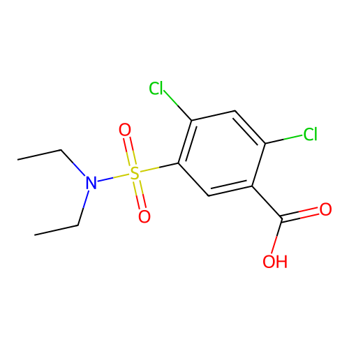 2,4-二氯-5-(二乙基氨磺酰基)苯甲酸 structure