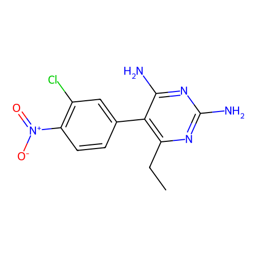 5-(3-Chloro-4-nitrophenyl)-6-ethylpyrimidine-2,4-diamine structure