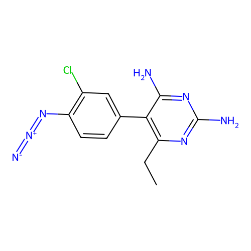 5-(4-Azido-3-chlorophenyl)-6-ethylpyrimidine-2,4-diamine structure