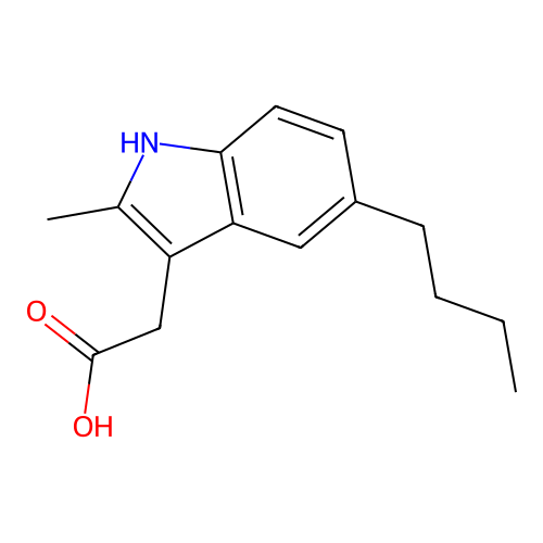 (5-butyl-2-methyl-1H-indol-3-yl)acetic acid structure