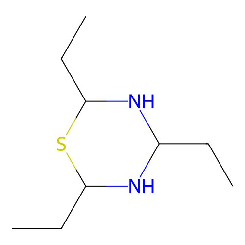 2,4,6-Triethyl-1,3,5-thiadiazinane structure