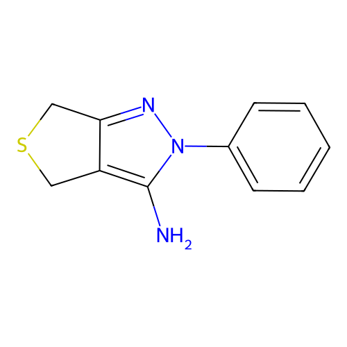 2-Phenyl-2,6-dihydro-4H-thieno(3,4-c)pyrazol-3-ylamine structure