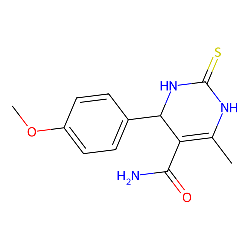 4-(4-Methoxyphenyl)-6-methyl-2-thioxo-1,2,3,4-tetrahydro-5-pyrimidinecarboxamide structure
