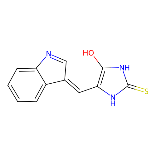 5-((1H-Indol-3-yl)methylene)-2-thioxoimidazolidin-4-one structure