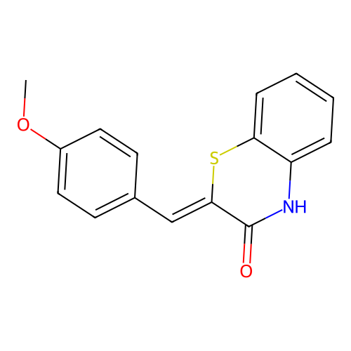 2-[(4-methoxyphenyl)methylidene]-4H-1,4-benzothiazin-3-one structure