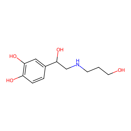 1,2-Benzenediol, 4-(1-hydroxy-2-((3-hydroxypropyl)amino)ethyl)- structure