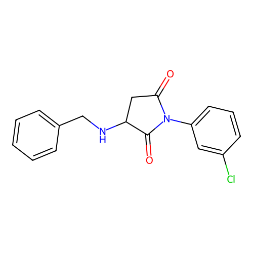 3-(Benzylamino)-1-(3-chlorophenyl)pyrrolidine-2,5-dione structure