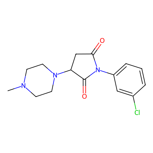 1-(3-Chlorophenyl)-3-(4-methylpiperazin-1-yl)pyrrolidine-2,5-dione structure