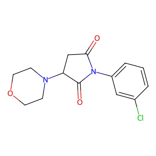 1-(3-Chlorophenyl)-3-(morpholin-4-yl)pyrrolidine-2,5-dione structure