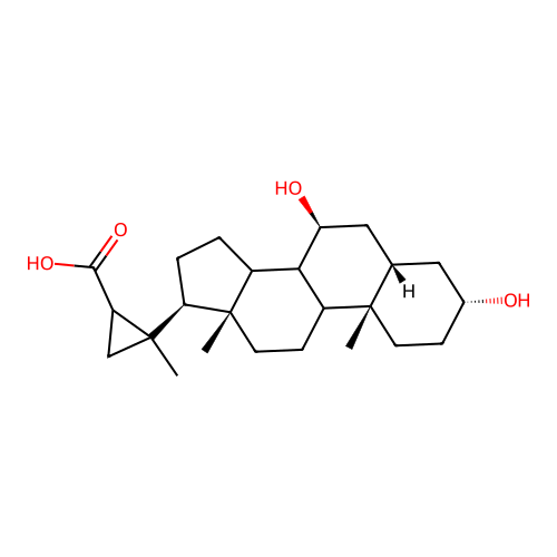 3,7-Dihydroxy-20,22-methylenecholan-23-oic acid structure