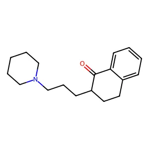 3,4-Dihydro-2-(3-(1-piperidinyl)propyl)-1(2H)-naphthalenone structure