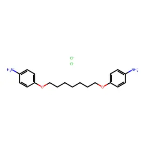 Aniline, 4,4'-(heptamethylenedioxy)di-, dihydrochloride structure