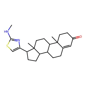 Androst-4-en-3-one, 17-beta-(2-(methylamino)-4-thiazolyl)- structure