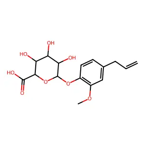 beta-D-Glucopyranosiduronic acid, 2-methoxy-4-(2-propen-1-yl)phenyl structure