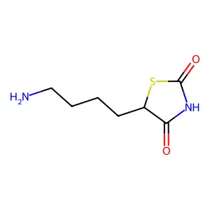 5-(4'-Aminobuty)-2,4-diketothiazolidine structure