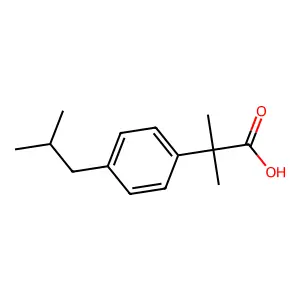 2-methyl-2-[4-(2-methylpropyl)phenyl]propanoic Acid structure