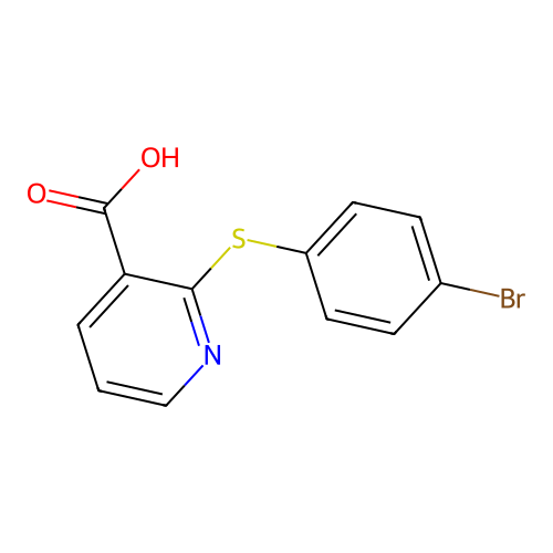 2-[(4-Bromophenyl)sulfanyl]pyridine-3-carboxylic acid structure