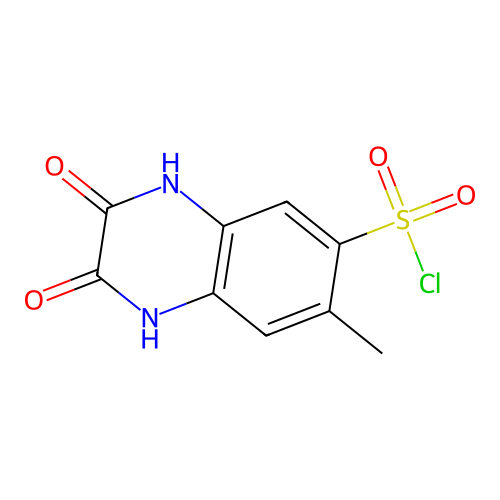 7-Methyl-2,3-dioxo-1,2,3,4-tetrahydro-quinoxaline-6-sulfonyl chloride structure