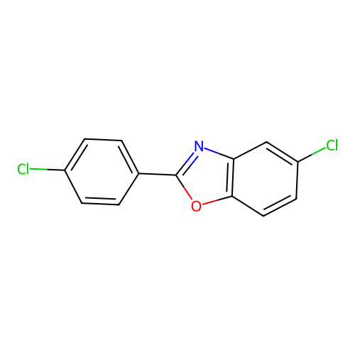 Benzoxazole, 5-chloro-2-(4-chlorophenyl)- structure