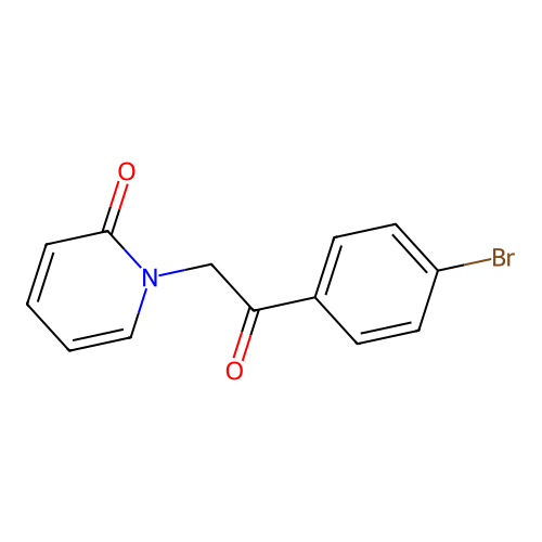 2(1H)-Pyridinone, 1-[2-(4-bromophenyl)-2-oxoethyl]- structure