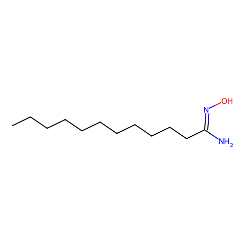N'-hydroxydodecanimidamide structure
