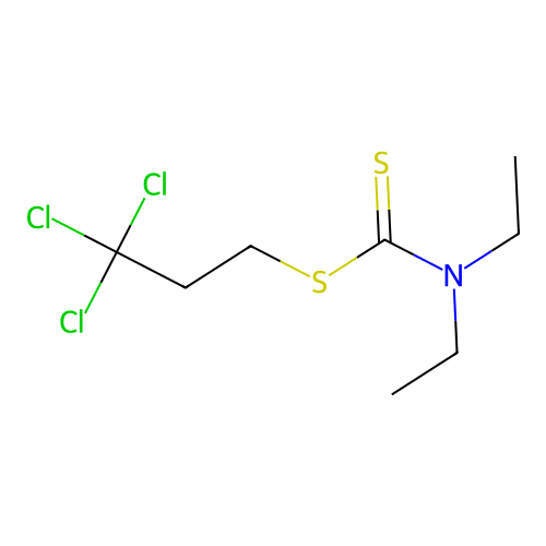 3,3,3-Trichloropropyl diethylcarbamodithioate structure