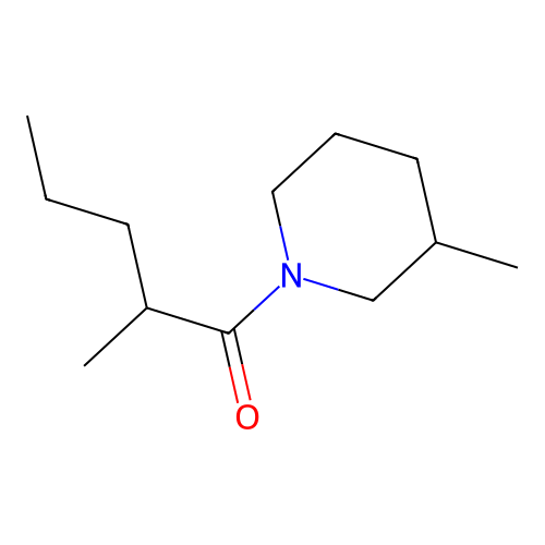 2-Methyl-1-(3-methylpiperidin-1-yl)pentan-1-one structure
