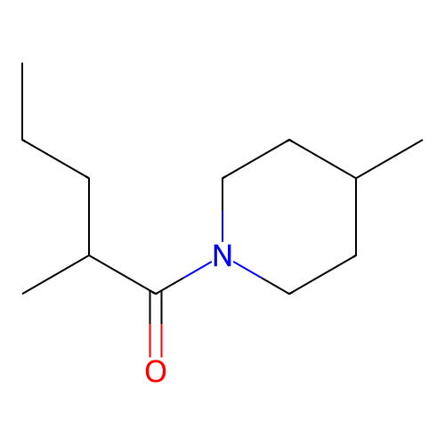 2-Methyl-1-(4-methylpiperidin-1-yl)pentan-1-one structure