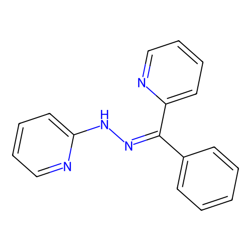 2-[Phenyl[2-(2-pyridyl)hydrazono]methyl]pyridine structure