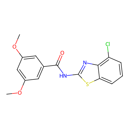 N-(4-chloro-1,3-benzothiazol-2-yl)-3,5-dimethoxybenzamide structure