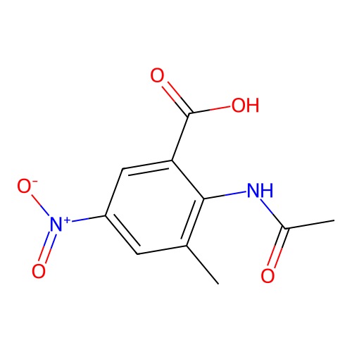 2-Acetamido-3-methyl-5-nitrobenzoic acid structure