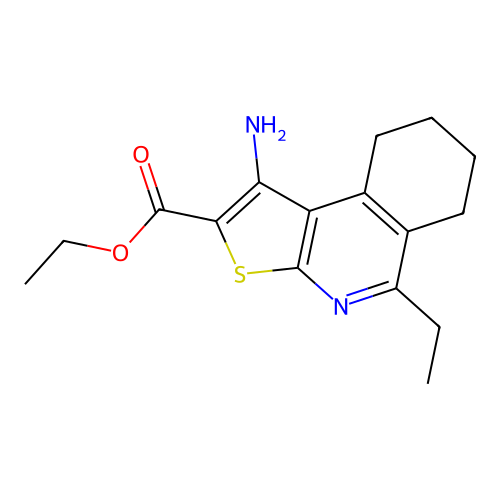 Ethyl 1-amino-5-ethyl-6,7,8,9-tetrahydrothieno[2,3-c]isoquinoline-2-carboxylate structure