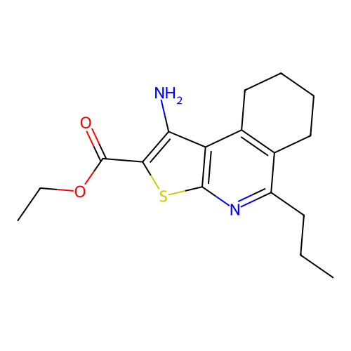 Ethyl 1-amino-5-propyl-6,7,8,9-tetrahydrothieno[2,3-c]isoquinoline-2-carboxylate structure