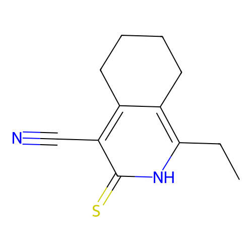 1-ethyl-3-sulfanylidene-5,6,7,8-tetrahydro-2H-isoquinoline-4-carbonitrile structure