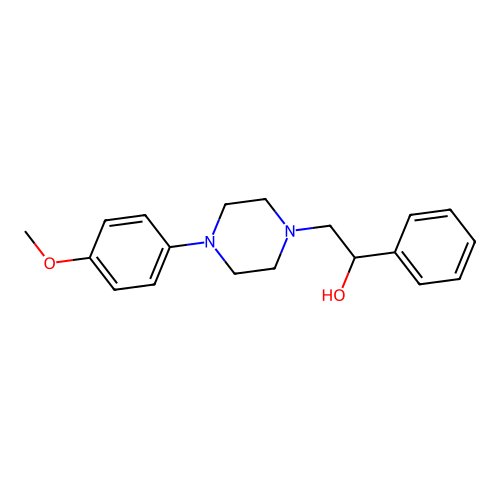 2-(4-(4-Methoxyphenyl)piperazin-1-yl)-1-phenylethan-1-ol structure