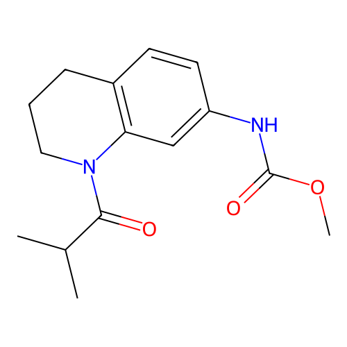 Methyl (1-isobutyryl-1,2,3,4-tetrahydroquinolin-7-yl)carbamate structure