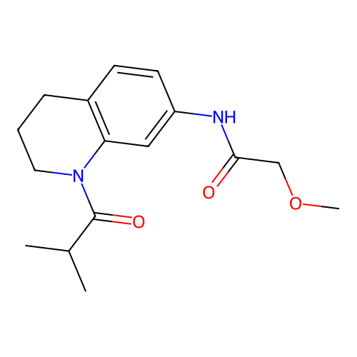 N-(1-isobutyryl-1,2,3,4-tetrahydroquinolin-7-yl)-2-methoxyacetamide structure