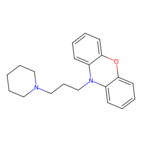 Phenoxazine, 10-(3-piperidinopropyl)- structure