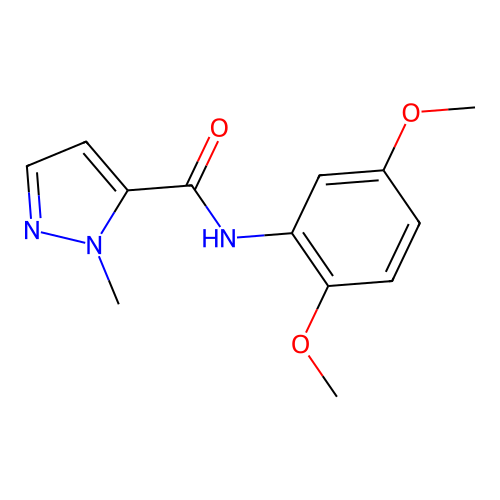 N-(2,5-dimethoxyphenyl)-2-methylpyrazole-3-carboxamide structure