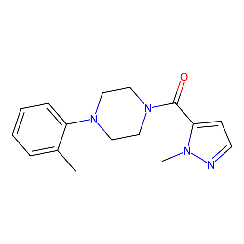 [4-(2-Methylphenyl)piperazin-1-yl]-(2-methylpyrazol-3-yl)methanone structure