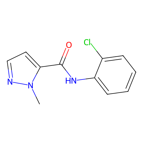 N-(2-chlorophenyl)-1-methyl-1H-pyrazole-5-carboxamide structure