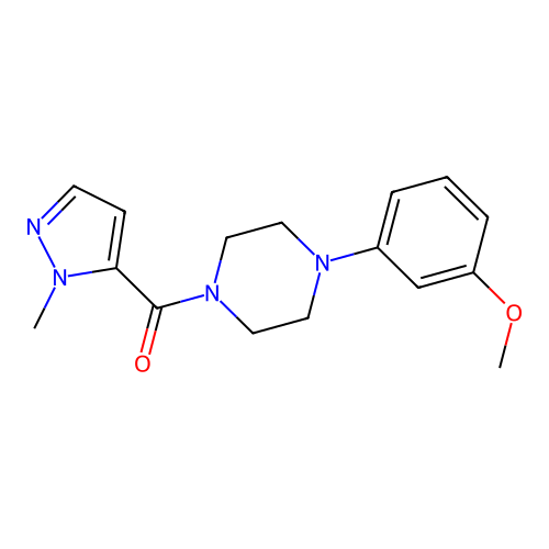[4-(3-Methoxyphenyl)piperazin-1-yl]-(2-methylpyrazol-3-yl)methanone structure