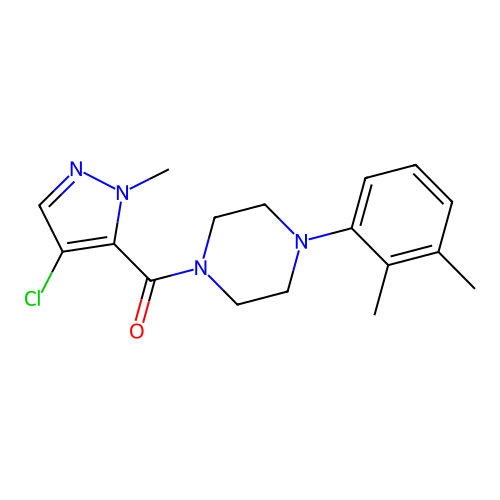 (4-Chloro-2-methylpyrazol-3-yl)-[4-(2,3-dimethylphenyl)piperazin-1-yl]methanone structure