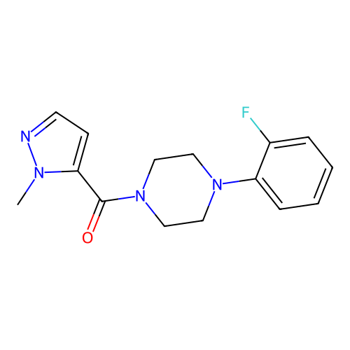 [4-(2-Fluorophenyl)piperazin-1-yl]-(2-methylpyrazol-3-yl)methanone structure