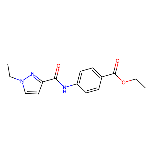 Ethyl 4-[(1-ethylpyrazole-3-carbonyl)amino]benzoate structure