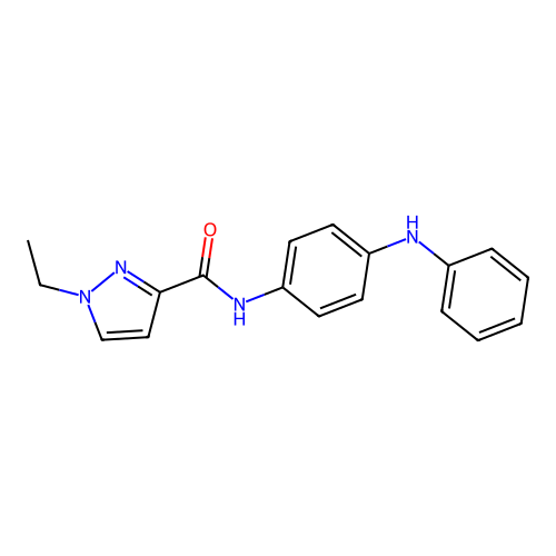 N-(4-anilinophenyl)-1-ethylpyrazole-3-carboxamide structure